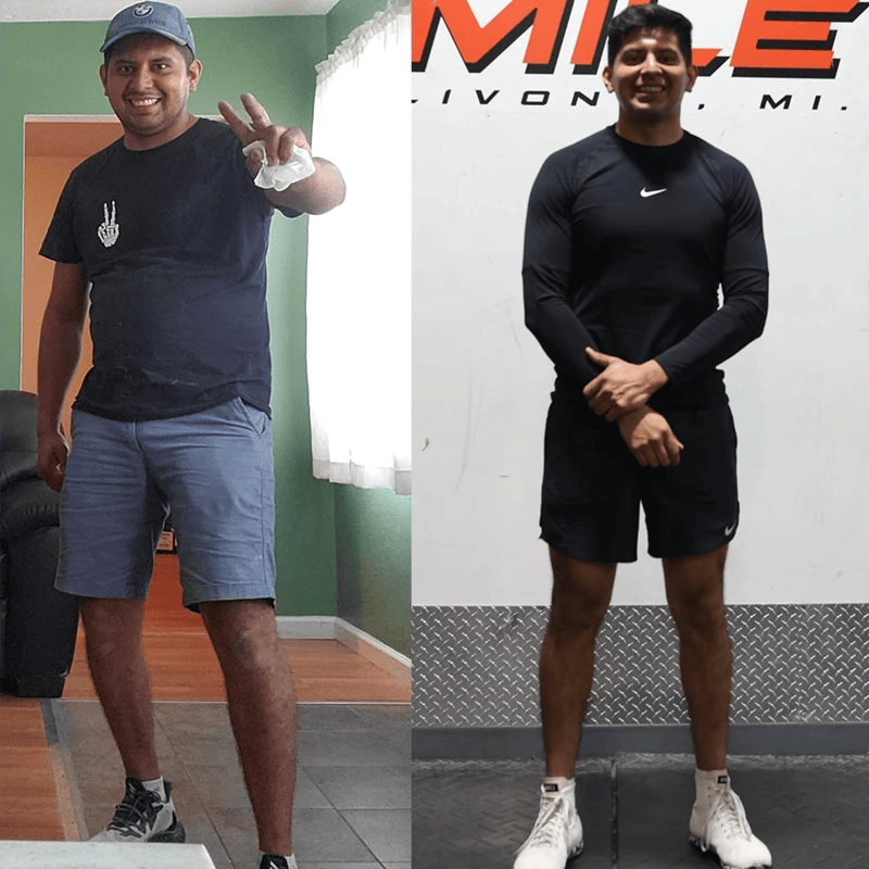 Testimonial Sergio before & after